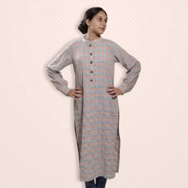 HGK25-04 Light Blue & Peach Check